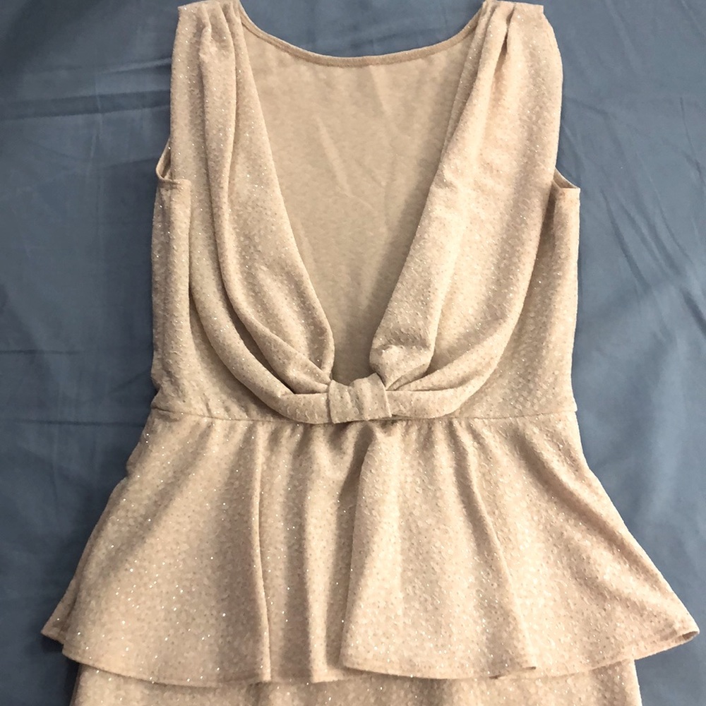 Gorgeous Champagne Sparkle Dress - Picture 4 of 5